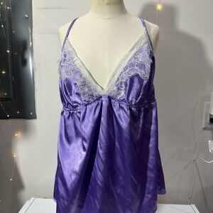 Elegant Purple Lace Chemise sexy lingerie